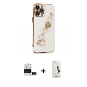 MARSİLYAN™- iPhone 14 Pro Max Kılıf Nova Işık Prime - Şeffaf Pasifik Cam Ekran Koruyucu + Bilvis Titan Kamera Lens - GD