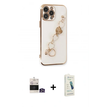 MARSİLYAN™- iPhone 14 Pro Max Kılıf Nova Işık Prime - Şeffaf Pasifik Cam Ekran Koruyucu + Bilvis Titan Kamera Lens - GS