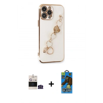 MARSİLYAN™- iPhone 14 Pro Max Kılıf Nova Işık Prime - Siyah 18D Cam Ekran Koruyucu + Bilvis Titan Kamera Lens - DNMR