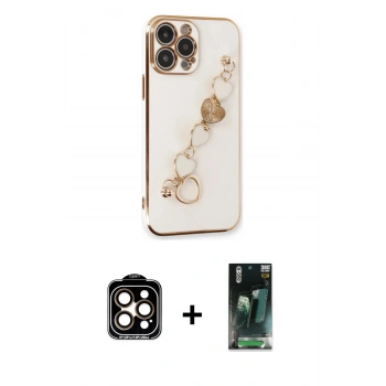 MARSİLYAN™- iPhone 14 Pro Max Kılıf Nova Işık Prime - Siyah 360 Mat Full Body Arka Koruyucu + PVD Metal Kamera Lens - TU
