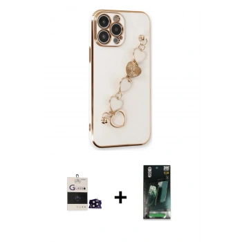 MARSİLYAN™- iPhone 14 Pro Max Kılıf Nova Işık Prime - Siyah 360 Mat Full Body Arka Koruyucu + Bilvis Titan Kamera Lens - SH
