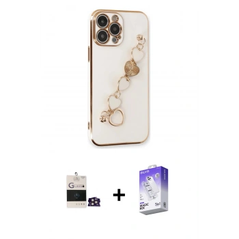 MARSİLYAN™- iPhone 14 Pro Max Kılıf Nova Işık Prime - Siyah Bilvis 5in1 3D Magic Cam Ekran Koruyucu + Bilvis Titan Kamera Lens - GD