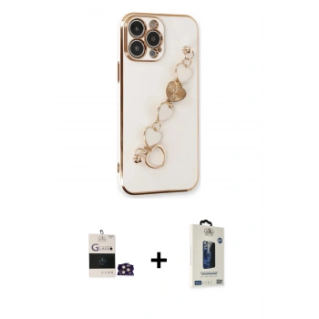 MARSİLYAN™- iPhone 14 Pro Max Kılıf Nova Işık Prime - Siyah Bilvis Hayalet Cam Ekran Koruyucu + Bilvis Titan Kamera Lens - GD