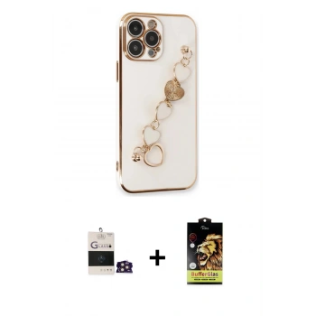 MARSİLYAN™- iPhone 14 Pro Max Kılıf Nova Işık Prime - Siyah Buffer Cam Ekran Koruyucu + Bilvis Titan Kamera Lens - GD