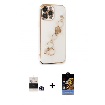 MARSİLYAN™- iPhone 14 Pro Max Kılıf Nova Işık Prime - Siyah Buffer Hayalet Cam Ekran Koruyucu + Bilvis Titan Kamera Lens - SH