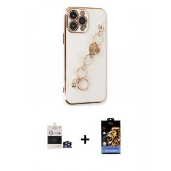 MARSİLYAN™- iPhone 14 Pro Max Kılıf Nova Işık Prime - Siyah Buffer Hayalet Cam Ekran Koruyucu + Bilvis Titan Kamera Lens - GS