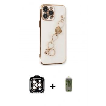 MARSİLYAN™- iPhone 14 Pro Max Kılıf Nova Işık Prime - Siyah Joko Magic 5D Hayalet Cam + PVD Metal Kamera Lens - TU