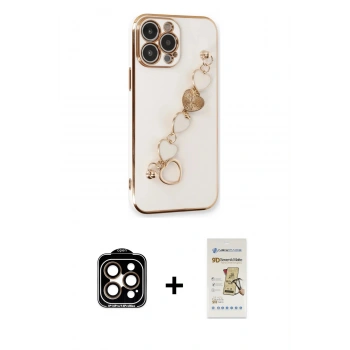 MARSİLYAN™- iPhone 14 Pro Max Kılıf Nova Işık Prime - Siyah Mat Seramik Nano Ekran Koruyucu + PVD Metal Kamera Lens - TU