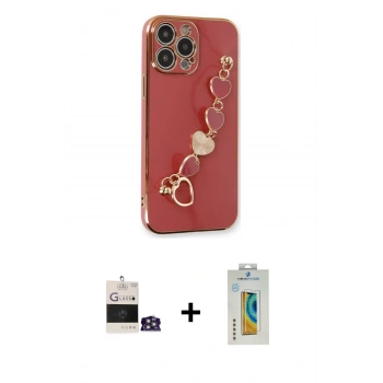 MARSİLYAN™- iPhone 14 Pro Max Kılıf Nova Işık Prime - Siyah Polymer Nano Ekran Koruyucu + Bilvis Titan Kamera Lens - GS
