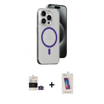 MARSİLYAN™- iPhone 14 Pro Max Kılıf Odak Form Özel Seri - Siyah Joko 5D Cam + Bilvis Titan Kamera Lens - GS