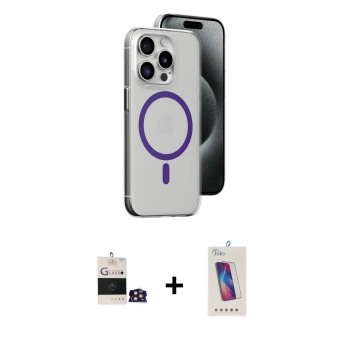 MARSİLYAN™- iPhone 14 Pro Max Kılıf Odak Form Özel Seri - Siyah Joko 5D Cam + Bilvis Titan Kamera Lens - GD