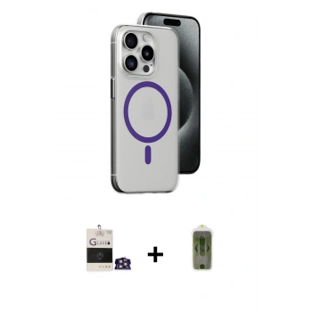 MARSİLYAN™- iPhone 14 Pro Max Kılıf Odak Form Özel Seri - Siyah Joko Magic 5D Hayalet Cam + Bilvis Titan Kamera Lens - GS