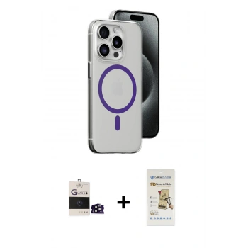 MARSİLYAN™- iPhone 14 Pro Max Kılıf Odak Form Özel Seri - Siyah Mat Seramik Nano Ekran Koruyucu + Bilvis Titan Kamera Lens - SH