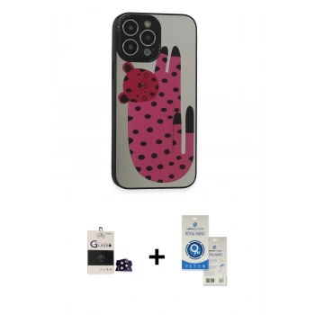 MARSİLYAN™- iPhone 14 Pro Max Kılıf Odak Klasik Serisi - Şeffaf Royal Nano Ekran Koruyucu + Bilvis Titan Kamera Lens - SH