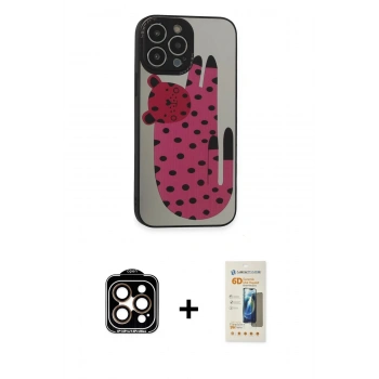 MARSİLYAN™- iPhone 14 Pro Max Kılıf Odak Klasik Serisi - Siyah 6D Mat Seramik Hayalet Nano Ekran Koruyucu + PVD Metal Kamera Lens - TU