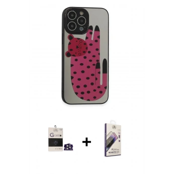MARSİLYAN™- iPhone 14 Pro Max Kılıf Odak Klasik Serisi - Siyah Bilvis 3D Mat Cam Ekran Koruyucu + Bilvis Titan Kamera Lens - GS