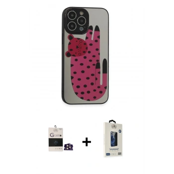 MARSİLYAN™- iPhone 14 Pro Max Kılıf Odak Klasik Serisi - Siyah Bilvis Hayalet Cam Ekran Koruyucu + Bilvis Titan Kamera Lens - GD