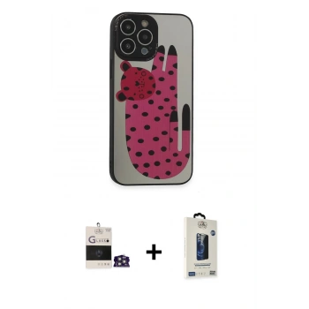 MARSİLYAN™- iPhone 14 Pro Max Kılıf Odak Klasik Serisi - Siyah Bilvis Hayalet Cam Ekran Koruyucu + Bilvis Titan Kamera Lens - GS