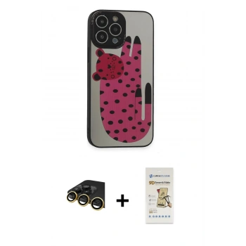 MARSİLYAN™- iPhone 14 Pro Max Kılıf Odak Klasik Serisi - Siyah Mat Seramik Nano Ekran Koruyucu + Raze Metal Kamera Lens - GD