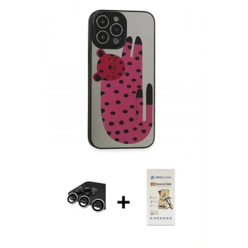 MARSİLYAN™- iPhone 14 Pro Max Kılıf Odak Klasik Serisi - Siyah Mat Seramik Nano Ekran Koruyucu + Raze Metal Kamera Lens - GS