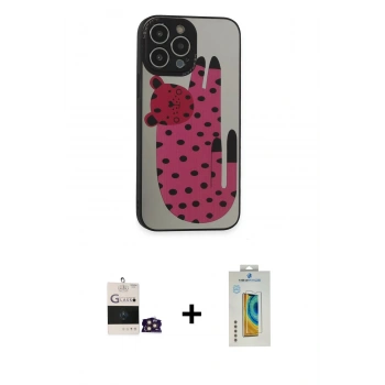 MARSİLYAN™- iPhone 14 Pro Max Kılıf Odak Klasik Serisi - Siyah Polymer Nano Ekran Koruyucu + Bilvis Titan Kamera Lens - GD
