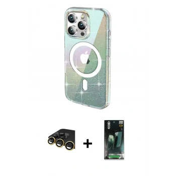 MARSİLYAN™- iPhone 14 Pro Max Kılıf Odak Modern Serisi - Siyah 360 Mat Full Body Arka Koruyucu + Raze Metal Kamera Lens - GD