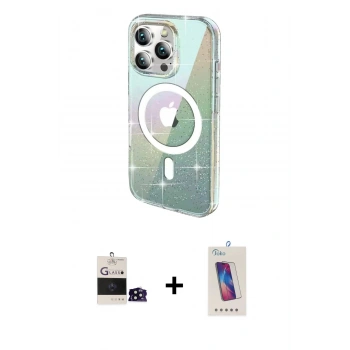 MARSİLYAN™- iPhone 14 Pro Max Kılıf Odak Modern Serisi - Siyah Joko 5D Cam + Bilvis Titan Kamera Lens - SH