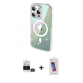 MARSİLYAN™- iPhone 14 Pro Max Kılıf Odak Modern Serisi - Siyah Joko 5D Cam + Bilvis Titan Kamera Lens - GD