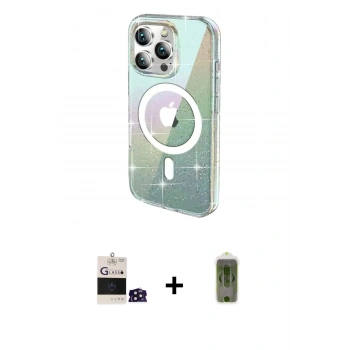 MARSİLYAN™- iPhone 14 Pro Max Kılıf Odak Modern Serisi - Siyah Joko Magic 5D Hayalet Cam + Bilvis Titan Kamera Lens - DNMR