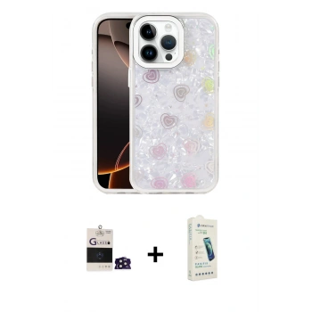 MARSİLYAN™- iPhone 14 Pro Max Kılıf Odak Prime - Şeffaf Pasifik Cam Ekran Koruyucu + Bilvis Titan Kamera Lens - DNMR