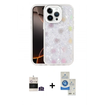 MARSİLYAN™- iPhone 14 Pro Max Kılıf Odak Prime - Şeffaf Royal Nano Ekran Koruyucu + Bilvis Titan Kamera Lens - GS