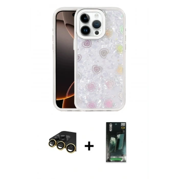 MARSİLYAN™- iPhone 14 Pro Max Kılıf Odak Prime - Siyah 360 Mat Full Body Arka Koruyucu + Raze Metal Kamera Lens - GD