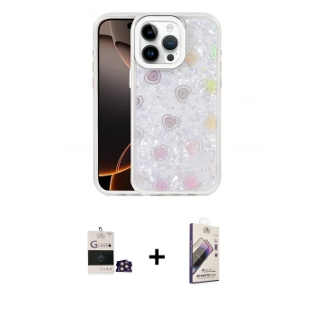 MARSİLYAN™- iPhone 14 Pro Max Kılıf Odak Prime - Siyah Bilvis 3D Mat Cam Ekran Koruyucu + Bilvis Titan Kamera Lens - GD