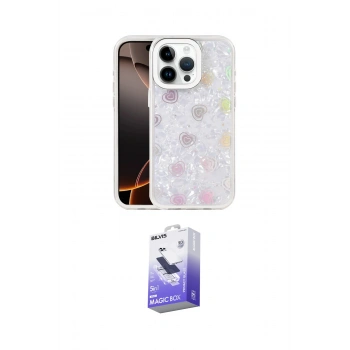 MARSİLYAN™- iPhone 14 Pro Max Kılıf Odak Prime - Siyah Bilvis 5in1 5D Magic Hayalet Cam Ekran Koruyucu