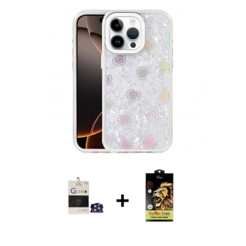 MARSİLYAN™- iPhone 14 Pro Max Kılıf Odak Prime - Siyah Buffer Cam Ekran Koruyucu + Bilvis Titan Kamera Lens - GS