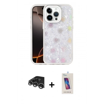MARSİLYAN™- iPhone 14 Pro Max Kılıf Odak Prime - Siyah Joko 5D Cam + Raze Metal Kamera Lens - GS