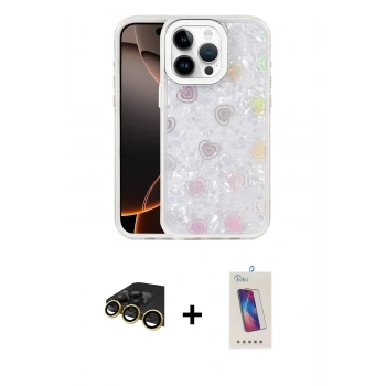MARSİLYAN™- iPhone 14 Pro Max Kılıf Odak Prime - Siyah Joko 5D Cam + Raze Metal Kamera Lens - GD