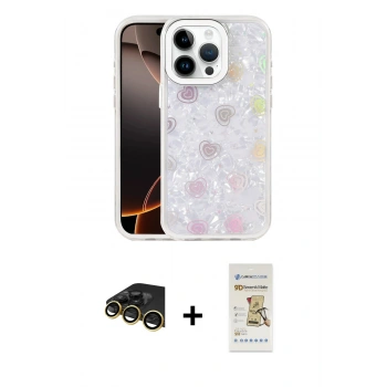 MARSİLYAN™- iPhone 14 Pro Max Kılıf Odak Prime - Siyah Mat Seramik Nano Ekran Koruyucu + Raze Metal Kamera Lens - GD