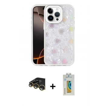 MARSİLYAN™- iPhone 14 Pro Max Kılıf Odak Prime - Siyah Polymer Nano Ekran Koruyucu + Raze Metal Kamera Lens - GD