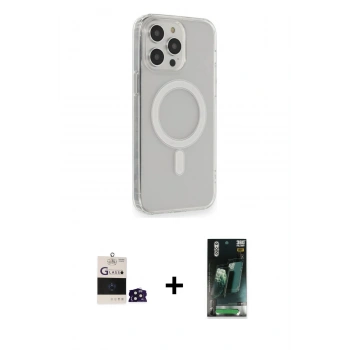 MARSİLYAN™- iPhone 14 Pro Max Kılıf Pusula Çizgi Koleksiyonu - Siyah 360 Mat Full Body Arka Koruyucu + Bilvis Titan Kamera Lens - DNMR