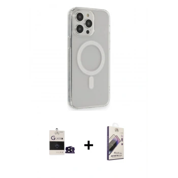 MARSİLYAN™- iPhone 14 Pro Max Kılıf Pusula Çizgi Koleksiyonu - Siyah Bilvis 3D Mat Cam Ekran Koruyucu + Bilvis Titan Kamera Lens - SH