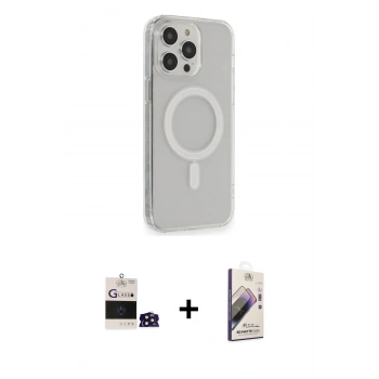 MARSİLYAN™- iPhone 14 Pro Max Kılıf Pusula Çizgi Koleksiyonu - Siyah Bilvis 3D Mat Cam Ekran Koruyucu + Bilvis Titan Kamera Lens - DNMR