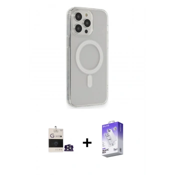 MARSİLYAN™- iPhone 14 Pro Max Kılıf Pusula Çizgi Koleksiyonu - Siyah Bilvis 5in1 3D Magic Cam Ekran Koruyucu + Bilvis Titan Kamera Lens - GS