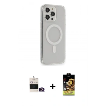 MARSİLYAN™- iPhone 14 Pro Max Kılıf Pusula Çizgi Koleksiyonu - Siyah Buffer Cam Ekran Koruyucu + Bilvis Titan Kamera Lens - GD