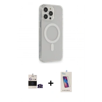 MARSİLYAN™- iPhone 14 Pro Max Kılıf Pusula Çizgi Koleksiyonu - Siyah Joko 5D Cam + Bilvis Titan Kamera Lens - DNMR