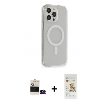 MARSİLYAN™- iPhone 14 Pro Max Kılıf Pusula Çizgi Koleksiyonu - Siyah Mat Seramik Nano Ekran Koruyucu + Bilvis Titan Kamera Lens - DNMR