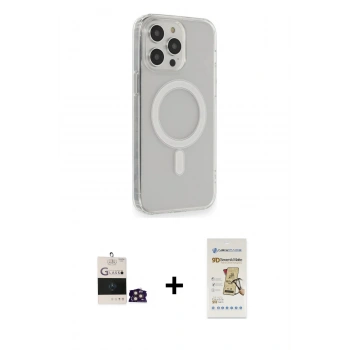 MARSİLYAN™- iPhone 14 Pro Max Kılıf Pusula Çizgi Koleksiyonu - Siyah Mat Seramik Nano Ekran Koruyucu + Bilvis Titan Kamera Lens - GD