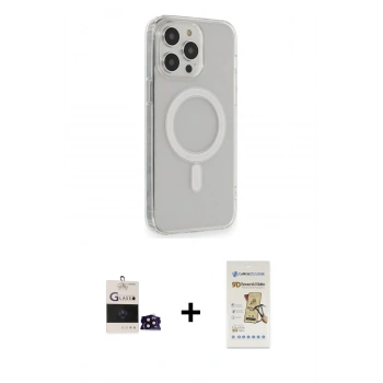 MARSİLYAN™- iPhone 14 Pro Max Kılıf Pusula Çizgi Koleksiyonu - Siyah Mat Seramik Nano Ekran Koruyucu + Bilvis Titan Kamera Lens - SH