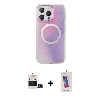 MARSİLYAN™- iPhone 14 Pro Max Kılıf Pusula Form - Siyah Joko 5D Cam + Bilvis Titan Kamera Lens - SH