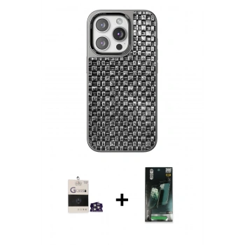 MARSİLYAN™- iPhone 14 Pro Max Kılıf Siluet Form Serisi - Şeffaf 360 Full Body Arka Koruyucu + Bilvis Titan Kamera Lens - GS